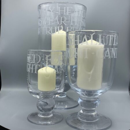 Small Storm Lantern Glass Black Toast