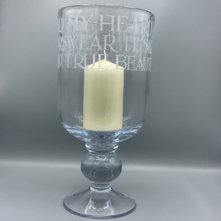 Extra Large Storm Lantern Glass Black Toast