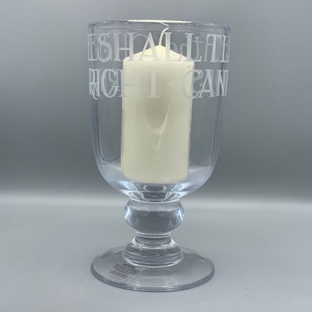 Large Storm Lantern Glass Black Toast