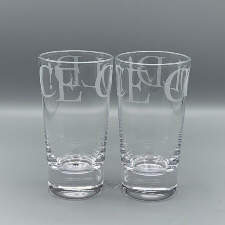 Tall Glass Tumbler Black Toast