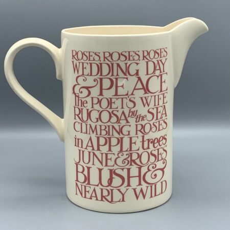 Tall Straight Jug Pink Toast & Marmelade B-Keuze