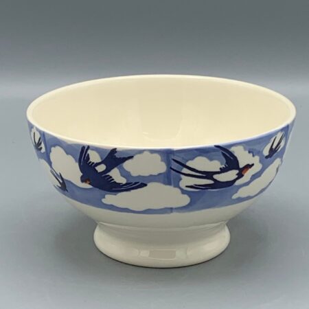 French Bowl Blue Swallows In The Clouds