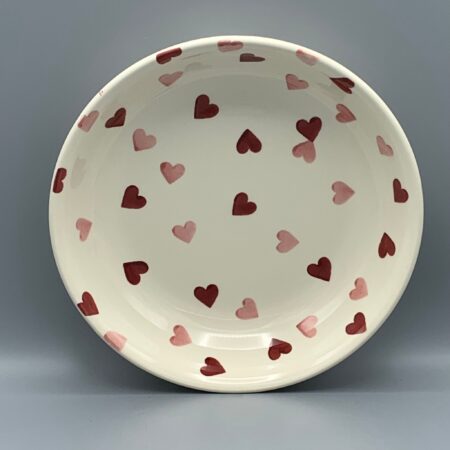 Medium Pasta Bowl Pink Hearts