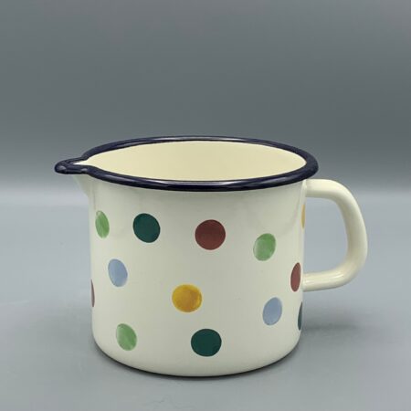 Large Enamel Jug Polka Dot