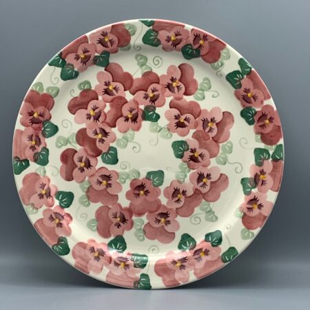 Serving Plate Pink Pansy
