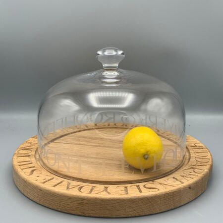 Cheese Dome Glass Black Toast