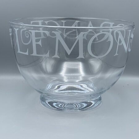 Large Glass Bowl Black Toast