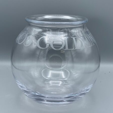 Medium Glass Goldfish Bowl Black Toast