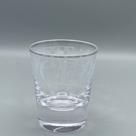 Large Tumbler Glass Black Toast