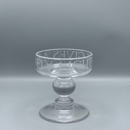 Medium Candle Holder Glass Black Toast