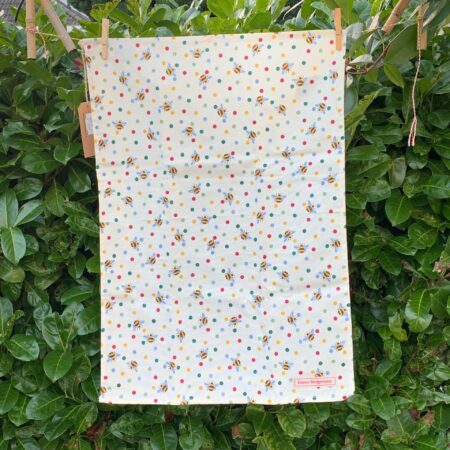Tea Towel Bumblebee & Small Polka Dot
