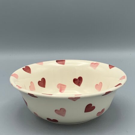 Cereal Bowl Pink Hearts