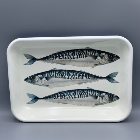 Enamel Roasting Tray Mackerel