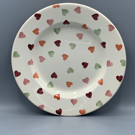 10 1/2 Inch Plate Pink & Coral Hearts
