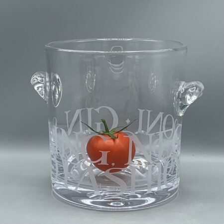 Small Ice Bucket Glass Black Toast
