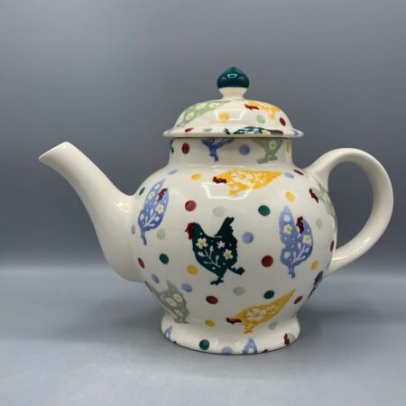 4 Mug Teapot Polka Hens