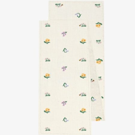 Table Runner Wild Flowers Embroidered