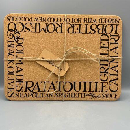 Rectangular Cork Placemat Black Toast