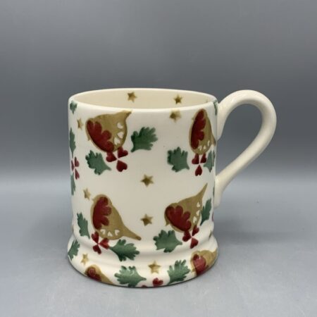 1/2 Pint Mug Christmas Robin