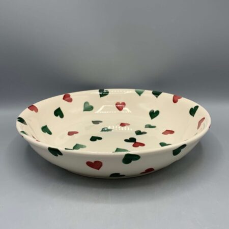 Medium Pasta Bowl Red & Green Hearts