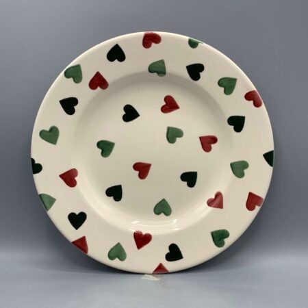 8 1/2 Inch Plate Red & Green Hearts