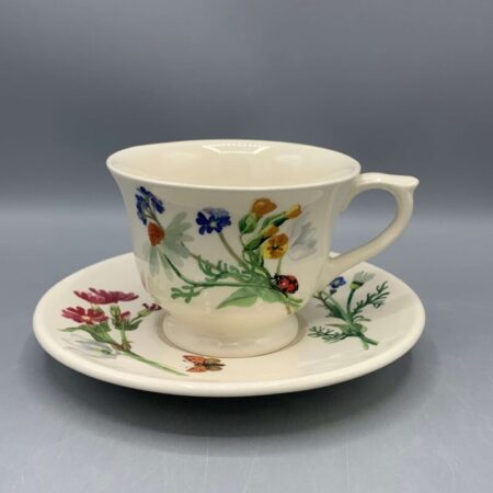 Small Teacup & Saucer Wild Flowers