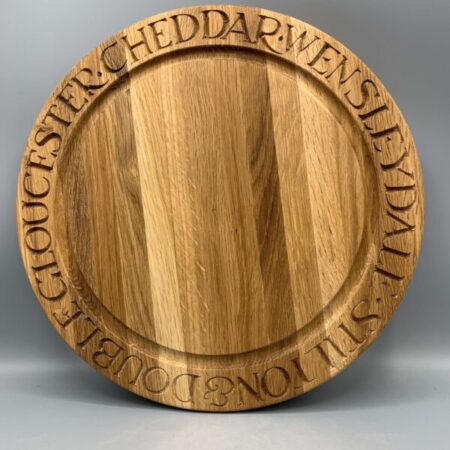 Round Wooden Cheese Board Black Toast
