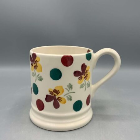 1/2 Pint Mug Polka Pansy