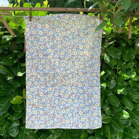 Tea Towel Blue Daisy Fields