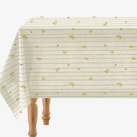 Tablecloth 160 x 250 Daffodils Embroidered
