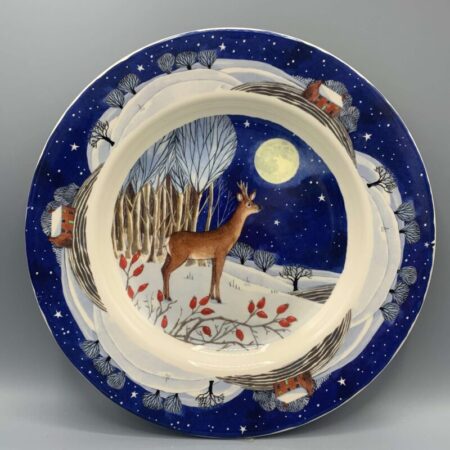 8 1/2 Inch Plate Midnight Deer