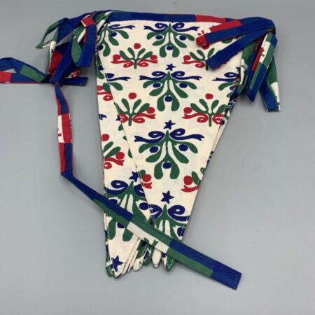 Patchwork Fabric Bunting Mistletoe