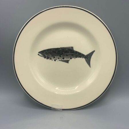 6 1/2 Inch plate Black Salmon Secondhand