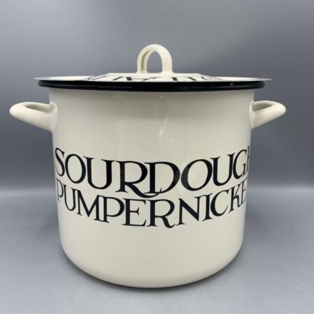 Enamel Bread Bin Black Toast
