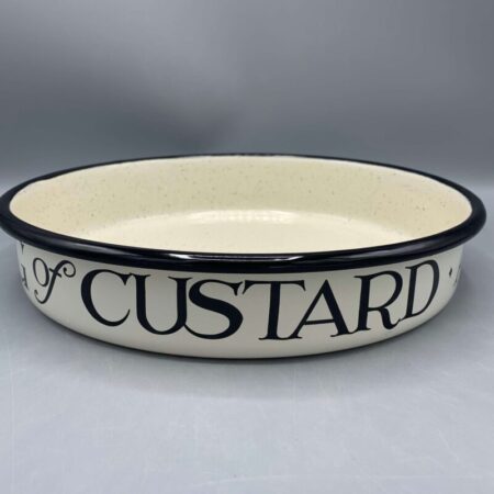 Enamel Pie Dish Sweet Black Toast