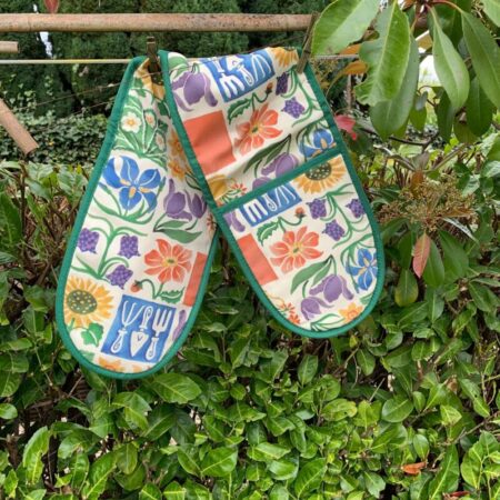 Double Oven Glove Spring Flowers