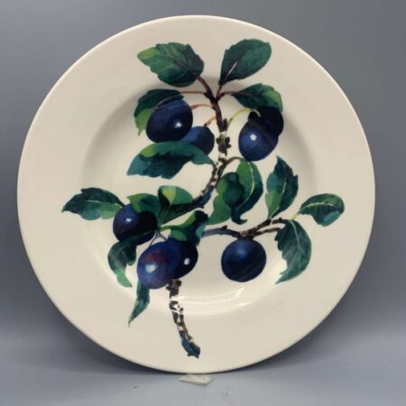 8 1/2 Inch Plate Trees & Leaves Damson B Keus