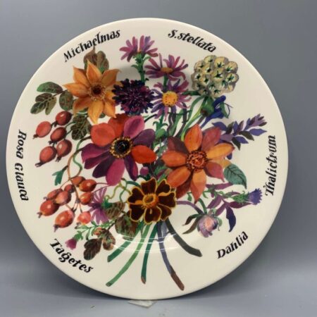 8 1/2 Inch Plate Autumn Flowers