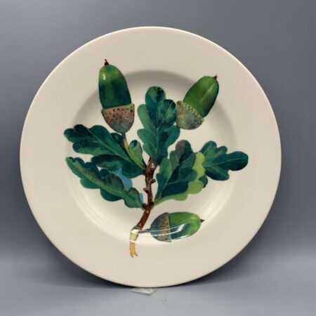 8 1/2 Inch Plate Trees & Leaves Acorns