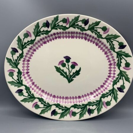 Medium Oval platter Thistle
