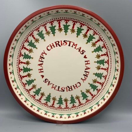 Round Tin Tray Christmas Joy