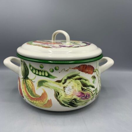 Enamel Medium Cooking Pot Mixed Vegetable