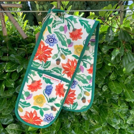 Double Oven Glove Country Garden