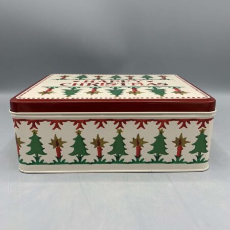 Medium Shallow Tin Christmas Joy Happy Christmas