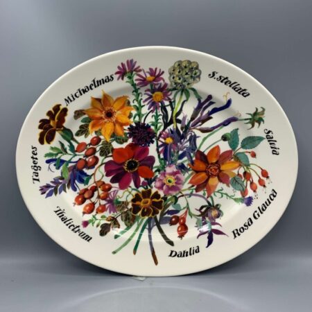 Medium Oval platter Autumn Flowers