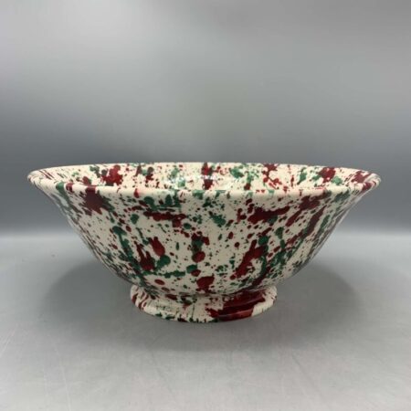 Large Serving Bowl Christmas Splatter