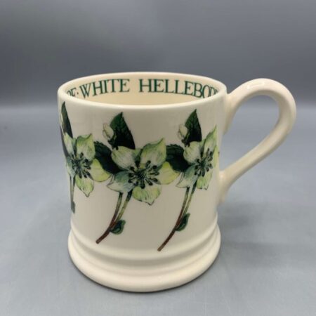 1/2 Pint Mug White Hellebore